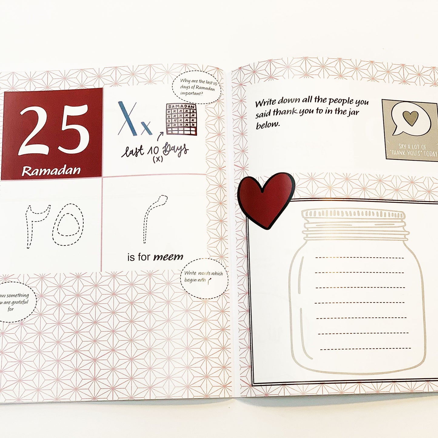 Ramadan doodle journal with 30 good deed activity stickers